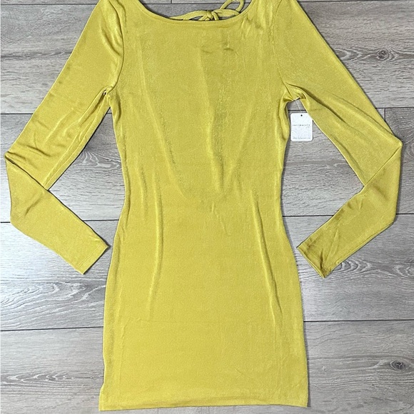 NWT Intimately Free People Call Me Later Mini Dress Ceylon Yellow - Picture 6 of 16